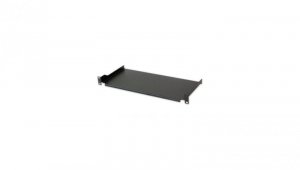 Półka 1U 200mm rack 19, 2 pkt mocowania, pełna, czarna