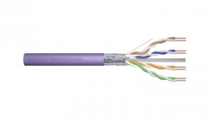 Kabel teleinformatyczny F/UTP kat.6 4x2xAWG23 LSOH drut fioletowy Dca DK-1624-VH-1 /100m/