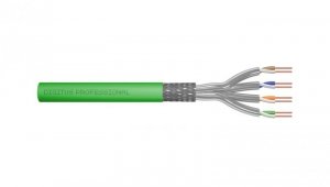 Kabel teleinformatyczny S/FTP kat.8.2 4x2xAWG22 LSOH drut zielony Dca DK-1843-VH-05 /50m/