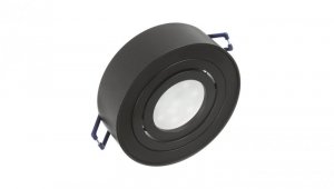 Punktowa oprawa sufitowa Maclean, dla źródeł światła MR16/GU10, kolor czarny, 94x32mm, okrągła, aluminiowa, MCE462 B