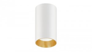 Oprawa natynkowa / tuba Maclean, punktowa, okrągła, aluminiowa, GU10, 55x100mm, kolor biały/złoty, MCE458 W/G