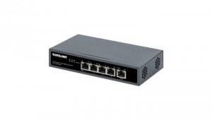 Switch Gigabit 5x PoE Passthrough zasilany PoE lub AC, 95W