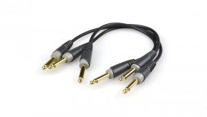 KLOTZ Zestaw 3x Kabel Złączka do Efektów Gitarowych Jack 6,3mm Mono (wtyk / wtyk) 15cm