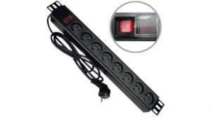 Listwa przeciwprzepięciowa A-LAN PZ081U3M (8 x UTE 16 A (3680 W) 3m kolor czarny)
