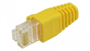 Gumowa osłonka wtyku RJ45 żółta WORECZEK 100szt.