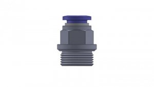 Złączka wtykowa prosta mosiężna niklowana do węża 8, M20X1,5z, 122.M20X1,5-8