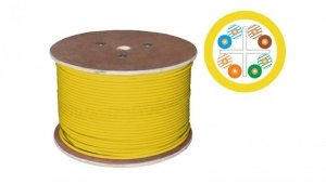 Kabel teleinformatyczny U/UTP kat.6 LSOH B2ca (ŻÓŁTA powłoka) ALANTEC /500m/