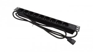 Listwa zasilająca rack 19 cali PDU gniazdo 9 x CEE 7/5 wtyk IEC320 C20