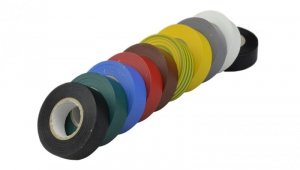 Taśma izolacyjna PCV MIX kolor kpl=10szt. 15mm/10m