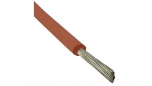 Kabel silikonowy SIF 180C 300/500V 1 ciepłoodporny LSOH ceglasty linka TKD /100m/