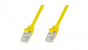 Patch cord Cat5e UTP 1m żółty CCA
