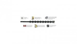Wiertło do betonu K2 z uchwytem SDS-plus ø6x150/210 mm