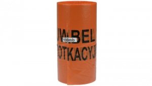 Folia ostrzegawcza POMARAŃCZOWA 20cm x 100m