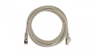 Patchcord S/FTP kat.6A PiMF kabel sieciowy LAN 2x RJ45 linka PoE szary 10m