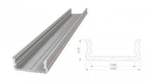 Profil aluminiowy LED nawierzchniowy AL12-GLS1-AS-2020