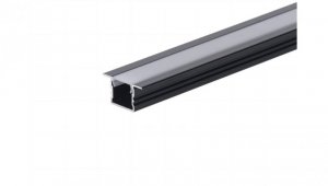 Profil led Standard Plus 1m czarny z osłoną mleczną MLF