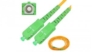 Patchcord Jednomodowy, Simplex, G652D, 3mm, 15m Extralink SC/APC-SC/APC