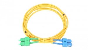 Patchcord PVC, Jednomodowy, Duplex, G652D, 3mm, 5m Extralink SC/UPC-SC/APC