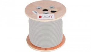 Kabel skrętka Cat5e F/UTP drut miedź LSZH 305m szara