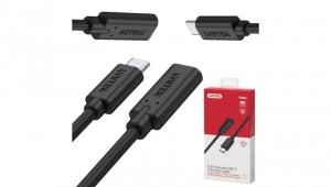 UNITEK Kabel USB 2.0 typ-C (wtyk / gniazdo) Quick Charge 2.0 czarny 1m