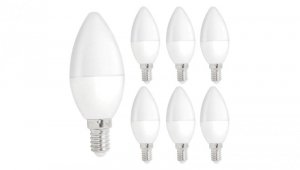 Żarówka LED E14 230V 6W świecowa 500lm DIMMABLE neutralna biała komplet 6szt