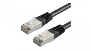 Patchcord S/FTP kat.6 PiMF kabel sieciowy LAN 2x RJ45 linka czarny 3m