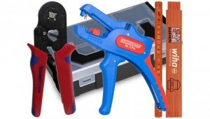 Zaciskarka do tulejek 0,25-10mm2 / ściagacz izolacji weicon 0,2-16mm2 / miara WIHA / LBOXX6 ZESTAW WALIZKOWY ENERGOTYTAN