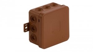 Puszka instalacyjna natynkowa 100x100x41mm hermetyczna IP54 brązowa ViPlast