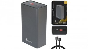 Powerbank Power bank, 65W PD, USB-C Extralink EPB-127 30000mAh Srebrny