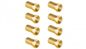 Wtyk sat F 6,8 mm Gold CU Vayox (opakowanie 8 szt.) PAK.