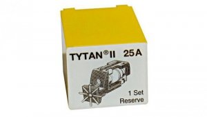 Wkładki bezpiecznikowe,komplet 3 szt.3x25A do Tytan II IS504716-A
