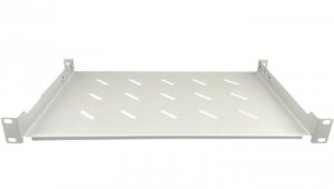 Półka stała 19 1U głęb. 280mm, szara, 2 punkty mocowania ALANTEC SA-P-19-1U-280-2-S-0 1