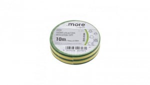 Taśma izolacyjna 15 x 0,13mm ŻÓŁTO-ZIELONA 10m 1sz