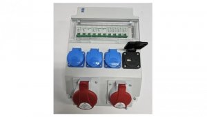 Rozdzielnica elektryczna CEE 32A 16A 230V USB z bezpiecznikami FI / 97V-6