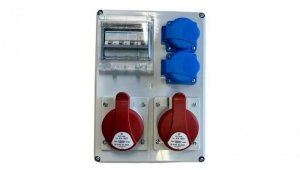 Rozdzielnica elektryczna CEE 32A 16A 2x230V z bezpiecznikami HAGER 98H-3