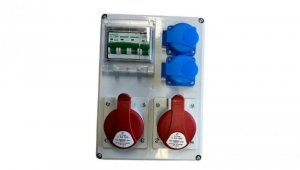Rozdzielnica elektryczna CEE 2x16A 2x230V z bezpiecznikami 99V-3