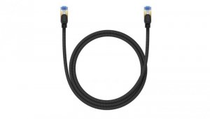 Baseus szybki kabel internetowy RJ45 cat.7 10Gbps 1m pleciony czarny
