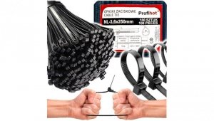 OPASKA KABLOWA zaciskowa CZARNA UV 3,6x250 100 szt