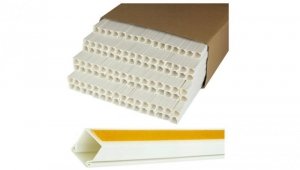 Listwa elektroinstalacyjna kanał kablowy BKK 16x16mm korytko z pokrywą i taśmą montażową 2-stronną KARTON=250m (125szt) NEKU