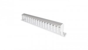 VALUE 19 Płyta przednia 1 U z kanałem manewrowym 40 x 80 mm, szara