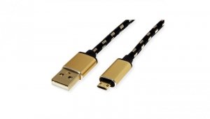 Kabel ROLINE GOLD USB 2.0, USB A męski - Micro USB B męski, 0,8 m