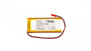 Akumulator litowo-polimerowy Akyga AKY0487 LP654290 Li-Po 3.7V / 2600mAh PCM JST 2.54 2-Pin 150mm
