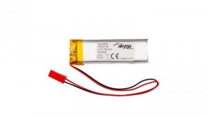 Akumulator litowo-polimerowy Akyga AKY0655 LP602158 Li-Po 3.7V/750mAh PCM złącze JST 2.54 2Pin 150mm
