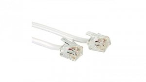 Płaski kabel RJ11 6P4C, szary, 6 m