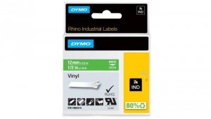 Taśma DYMO IND winylowa uniwersalna 12mm x 5,5m (zielona / biały nadruk) RHINO Industrial 1805414 ORYGINALNA