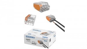 Złączka instalacyjna do przewodów sztywnych maks. 2.5mm² 3-przew. EDO203 100 szt.