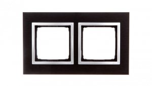 Simon 54 Nature Ramka podwójna metal INOX YIN DRN2/78