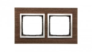 Simon 54 Nature Ramka podwójna drewno ZŁOTE WENGE DRN2/85