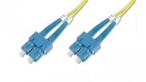 Patch cord światłowodowy SC/SC duplex SM 9/125 OS2 1m LS0H żółty DK-2922-01