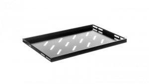 Półka do szaf 19 600mm czarna LANBERG (1U/465x300mm udźwig do 20kg, montaż 4 punktowy) AK-1002-B